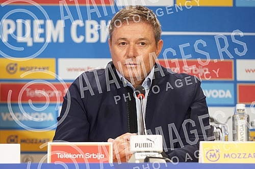 Press conference of the selector of the A team of the Serbian national football team Dragan Stojkovic on the occasion of the announcement of the list of players he is counting on in the upcoming two matches (Qatar, friendly, November 11 Rajko Mitic S