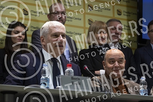 Presentation of the coalition Boris Tadic - Let's have people and coalition partners - Social Democratic Party, New Party, 1 out of 5 million, Movement for Tolerance, United Green Movement of Serbia, Party of Montenegrins, Bosniak Civic Party.Preds