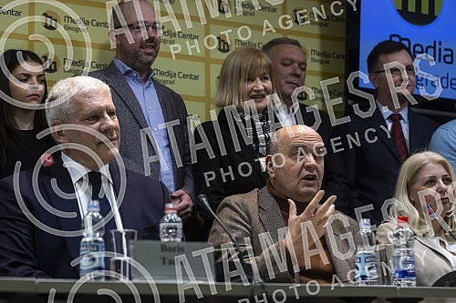 Presentation of the coalition Boris Tadic - Let's have people and coalition partners - Social Democratic Party, New Party, 1 out of 5 million, Movement for Tolerance, United Green Movement of Serbia, Party of Montenegrins, Bosniak Civic Party.Preds