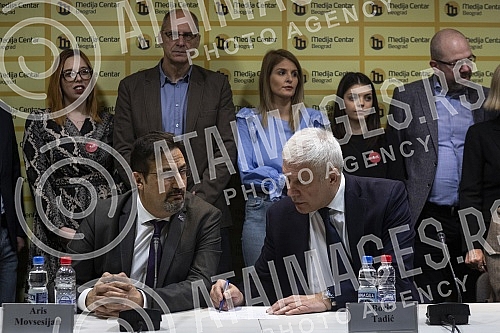 Presentation of the coalition Boris Tadic - Let's have people and coalition partners - Social Democratic Party, New Party, 1 out of 5 million, Movement for Tolerance, United Green Movement of Serbia, Party of Montenegrins, Bosniak Civic Party.Preds