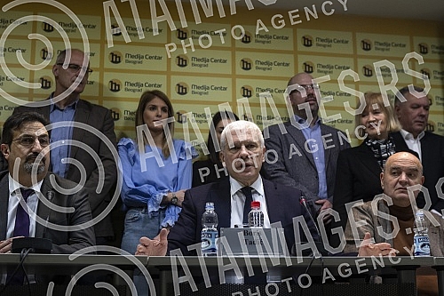 Presentation of the coalition Boris Tadic - Let's have people and coalition partners - Social Democratic Party, New Party, 1 out of 5 million, Movement for Tolerance, United Green Movement of Serbia, Party of Montenegrins, Bosniak Civic Party.Preds