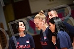 An open training and conversation with the selector of the senior women's basketball team of Serbia Marina Maljkovic and members of the U20 national team in the Vizura hall were organized on the occasion of the preparations of national teams for the 