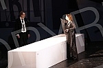 The play In the Agony of Miroslav Krleza, directed by Ivica Buljan at the Croatian National Theater in Zagreb, was performed on the stage of Ljubo Tadic of the Yugoslav Drama Theater.Na sceni Ljuba Tadic Jugoslovenskog dramskog pozorista izvedena j