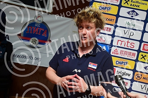 An open training and conversation with the selector of the senior women's basketball team of Serbia Marina Maljkovic and members of the U20 national team in the Vizura hall were organized on the occasion of the preparations of national teams for the 