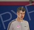 Training of basketball players Mega Bemax and new coach Vlado Jovanovic.Trening kosarkasa Mega Bemax i novog trenera Vlade Jovanovica.