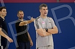Training of basketball players Mega Bemax and new coach Vlado Jovanovic.Trening kosarkasa Mega Bemax i novog trenera Vlade Jovanovica.