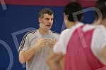 Training of basketball players Mega Bemax and new coach Vlado Jovanovic.Trening kosarkasa Mega Bemax i novog trenera Vlade Jovanovica.
