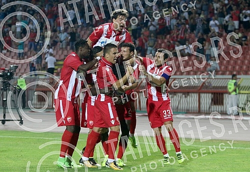 UEFA Europa League Qualification match between FK Crvena Zvezda and FC Irish Pavlodar held at Rajko Mitic stadium. Utakmica kvalifikacija za Ligu Evrope izmedju FK Crvena Zvezda i Irtis Pavlodar odrzana na stadionu Rajko Mitic. 