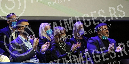 The Assembly of the Party of Freedom and Justice is being held in Kombank Hall.U Kombank dvorani se odrzava Skupstina Stranke slobode i pravde.