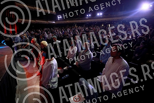 The Assembly of the Party of Freedom and Justice is being held in Kombank Hall.U Kombank dvorani se odrzava Skupstina Stranke slobode i pravde.