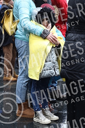 A gathering of non-governmental organizations against the Russian invasion of Ukraine began in Knez Mihailova Street in downtown Belgrade, in front of the Cultural Center.Skup nevladinih organizacija protiv ruske invazije na Ukrajinu, poceo je u Kn