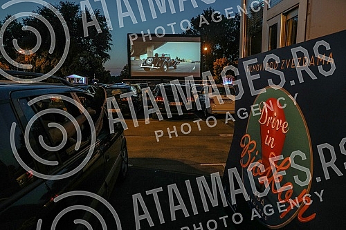 Cinema under a starry sky in the parking lot at Ada Ciganlija - 