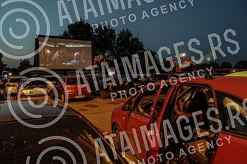 Cinema under a starry sky in the parking lot at Ada Ciganlija - 