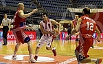 Utakmica 3. kola Kosarkaske Lige Srbije izmedju KK Crvena Zvezda Telekom i KK Tamis Pancevo odigrana bez prisustva publike u Hali Pionir. 