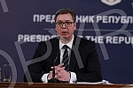 A press conference of the President of the Republic of Serbia, Aleksandar Vucic, was held in the Presidency of Serbia.U Predsednistvu Srbije odrzana konferencija za novinare predsednika Republike Srbije Aleksandra Vucica.