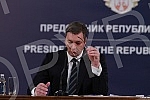 A press conference of the President of the Republic of Serbia, Aleksandar Vucic, was held in the Presidency of Serbia.U Predsednistvu Srbije odrzana konferencija za novinare predsednika Republike Srbije Aleksandra Vucica.