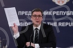 A press conference of the President of the Republic of Serbia, Aleksandar Vucic, was held in the Presidency of Serbia.U Predsednistvu Srbije odrzana konferencija za novinare predsednika Republike Srbije Aleksandra Vucica.