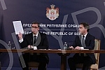A press conference of the President of the Republic of Serbia, Aleksandar Vucic, was held in the Presidency of Serbia.U Predsednistvu Srbije odrzana konferencija za novinare predsednika Republike Srbije Aleksandra Vucica.