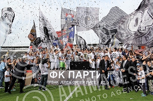 Utakmica 29 kola Jelen Super Lige Srbije izmedju FK Partizan i FK Novi Pazar i proslava titule sampiona Srbije JSL - 26. FK Partizan odrzana/odigrana na stadionu Partizana.