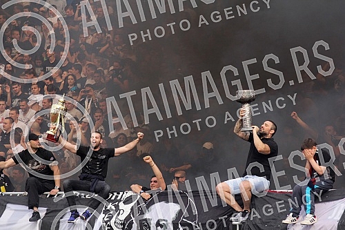 Utakmica 29 kola Jelen Super Lige Srbije izmedju FK Partizan i FK Novi Pazar i proslava titule sampiona Srbije JSL - 26. FK Partizan odrzana/odigrana na stadionu Partizana.