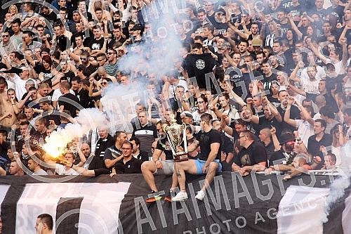 Utakmica 29 kola Jelen Super Lige Srbije izmedju FK Partizan i FK Novi Pazar i proslava titule sampiona Srbije JSL - 26. FK Partizan odrzana/odigrana na stadionu Partizana.