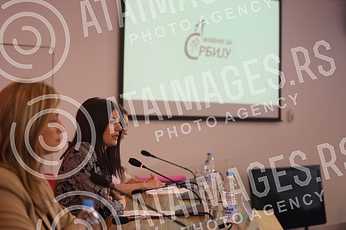 The press center of the UNS hosted a press conference of the president of the Living for Serbia Movement, Jovana Stojkovic, who was recently arrested for posting on social networks regarding the vaccination against the coronavirus, with the topic 