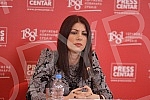 The press center of the UNS hosted a press conference of the president of the Living for Serbia Movement, Jovana Stojkovic, who was recently arrested for posting on social networks regarding the vaccination against the coronavirus, with the topic 