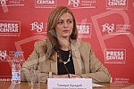 The press center of the UNS hosted a press conference of the president of the Living for Serbia Movement, Jovana Stojkovic, who was recently arrested for posting on social networks regarding the vaccination against the coronavirus, with the topic 