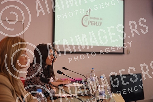 The press center of the UNS hosted a press conference of the president of the Living for Serbia Movement, Jovana Stojkovic, who was recently arrested for posting on social networks regarding the vaccination against the coronavirus, with the topic 