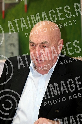 Press conference by Nikola Sjekloca, professional boxer held in press center of Crvena zvezda.Pres konferencija Nikole Sjekloce, profesionalnog boksera odrzana u pres centru SD Crvena zvezda.