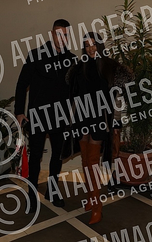 Singer Katarina Grujic and football player Marko Gobeljic became the parents of daughter Katja yesterday, and on that happy occasion, a celebration was held tonight at the Topciderac restaurant.