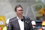 The President of the Republic of Serbia, Aleksandar Vucic, visited the works on the construction of the Belgrade-Budapest express railway (Stara Pazova-Novi Sad section).Predsednik Republike Srbije Aleksandar Vucic obisao je radove na izgradnji brze