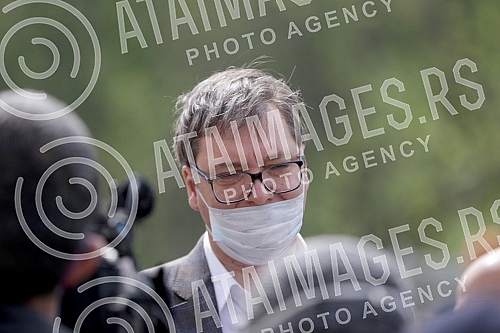 The President of the Republic of Serbia, Aleksandar Vucic, visited the works on the construction of the Belgrade-Budapest express railway (Stara Pazova-Novi Sad section).Predsednik Republike Srbije Aleksandar Vucic obisao je radove na izgradnji brze