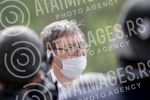 The President of the Republic of Serbia, Aleksandar Vucic, visited the works on the construction of the Belgrade-Budapest express railway (Stara Pazova-Novi Sad section).Predsednik Republike Srbije Aleksandar Vucic obisao je radove na izgradnji brze