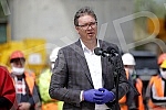 The President of the Republic of Serbia, Aleksandar Vucic, visited the works on the construction of the Belgrade-Budapest express railway (Stara Pazova-Novi Sad section).Predsednik Republike Srbije Aleksandar Vucic obisao je radove na izgradnji brze