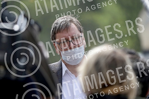 The President of the Republic of Serbia, Aleksandar Vucic, visited the works on the construction of the Belgrade-Budapest express railway (Stara Pazova-Novi Sad section).Predsednik Republike Srbije Aleksandar Vucic obisao je radove na izgradnji brze