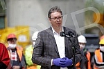 The President of the Republic of Serbia, Aleksandar Vucic, visited the works on the construction of the Belgrade-Budapest express railway (Stara Pazova-Novi Sad section).Predsednik Republike Srbije Aleksandar Vucic obisao je radove na izgradnji brze