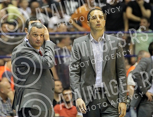 Serbian basketball League (KLS) playoffs final, 4th game, between KK Crvena Zvezda Telekom and KK Partizan NIS played at Aleksandar Nikolic sports hall.Cetvrta utakmica finala plej ofa Kosarkaske Lige Srbije (KLS) izmedju kosarkasa Crvene zvezde Tel