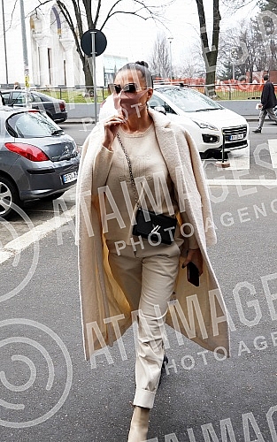 Singer Svetlana Raznatovic - Ceca is coming to the hearing in the First Basic Court.Pevacica Svetlana Raznatovic - Ceca dolazi na rociste u Prvom osnovnom sudu.