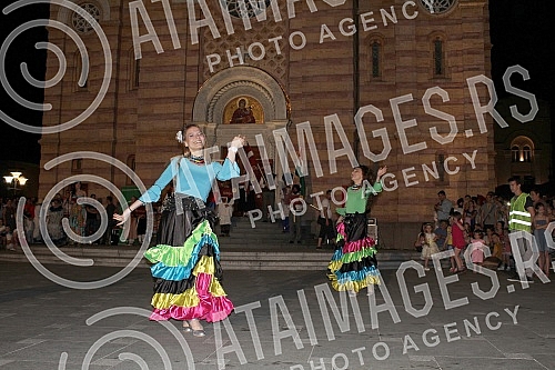 Opening ceremony of Dukat fest held in Banja Luka in front of temlp of Hrista Spasitelja.Svecana ceremonija otvaranja Dukat festa odrzana u Banja Luci ispred Hrama Hrista Spasitelja.