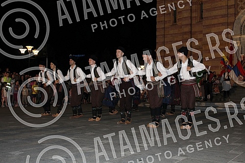 Opening ceremony of Dukat fest held in Banja Luka in front of temlp of Hrista Spasitelja.Svecana ceremonija otvaranja Dukat festa odrzana u Banja Luci ispred Hrama Hrista Spasitelja.