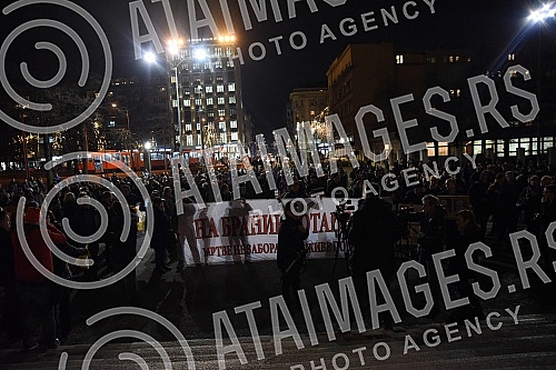 Support Meeting for Serbs and the Serbian Orthodox Church in Montenegro in front of Church of St. Mark.Skup podrske Srbima i SPC u Crnoj Gori ispred crkve Svetog Marka.