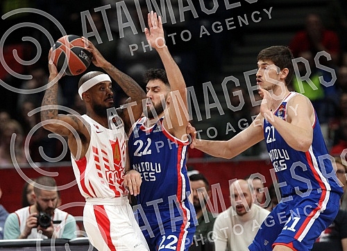 Match of Round 22 of Euroleague between BC Crvena zvezda vs BC Anadolu Efes Istanbul.Utakmica 22. kola Evrolige izmedju KK Crvena zvezda i KK Anadolu Efes.