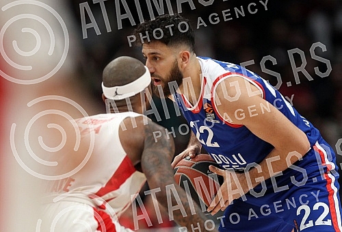 Match of Round 22 of Euroleague between BC Crvena zvezda vs BC Anadolu Efes Istanbul.Utakmica 22. kola Evrolige izmedju KK Crvena zvezda i KK Anadolu Efes.