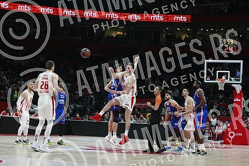 Match of Round 22 of Euroleague between BC Crvena zvezda vs BC Anadolu Efes Istanbul.Utakmica 22. kola Evrolige izmedju KK Crvena zvezda i KK Anadolu Efes.