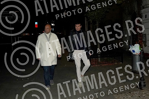 Actor Tamer Hassan going out to the Zlatni Bokal restaurant in Skadarlija.Glumac Tamer Hassan u izlalasku u restoran Zlatni bokal u Skadarliji.