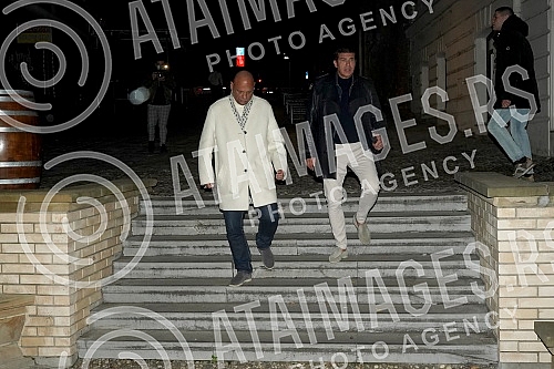 Actor Tamer Hassan going out to the Zlatni Bokal restaurant in Skadarlija.Glumac Tamer Hassan u izlalasku u restoran Zlatni bokal u Skadarliji.