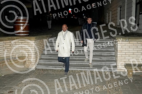 Actor Tamer Hassan going out to the Zlatni Bokal restaurant in Skadarlija.Glumac Tamer Hassan u izlalasku u restoran Zlatni bokal u Skadarliji.