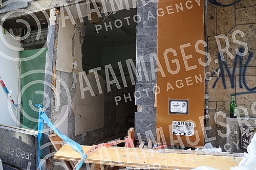 A month after the explosion in the fast food restaurant in Cika Ljubina Street, the bar stands intact. A month after the explosion in the fast food restaurant in Cika Ljubina Street, the bar stands intact. 