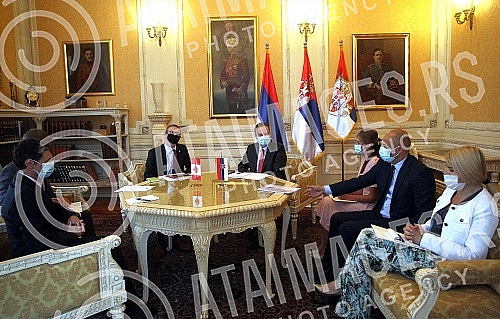 Meeting of the President of the National Assembly of Serbia Ivica Dacic with the Ambassador of Canada Giles Norman.Sastanak predsednika Narodne skupstine Srbije Ivice Dacica sa ambasadorom Kanade Dzajlsom Normanom. 